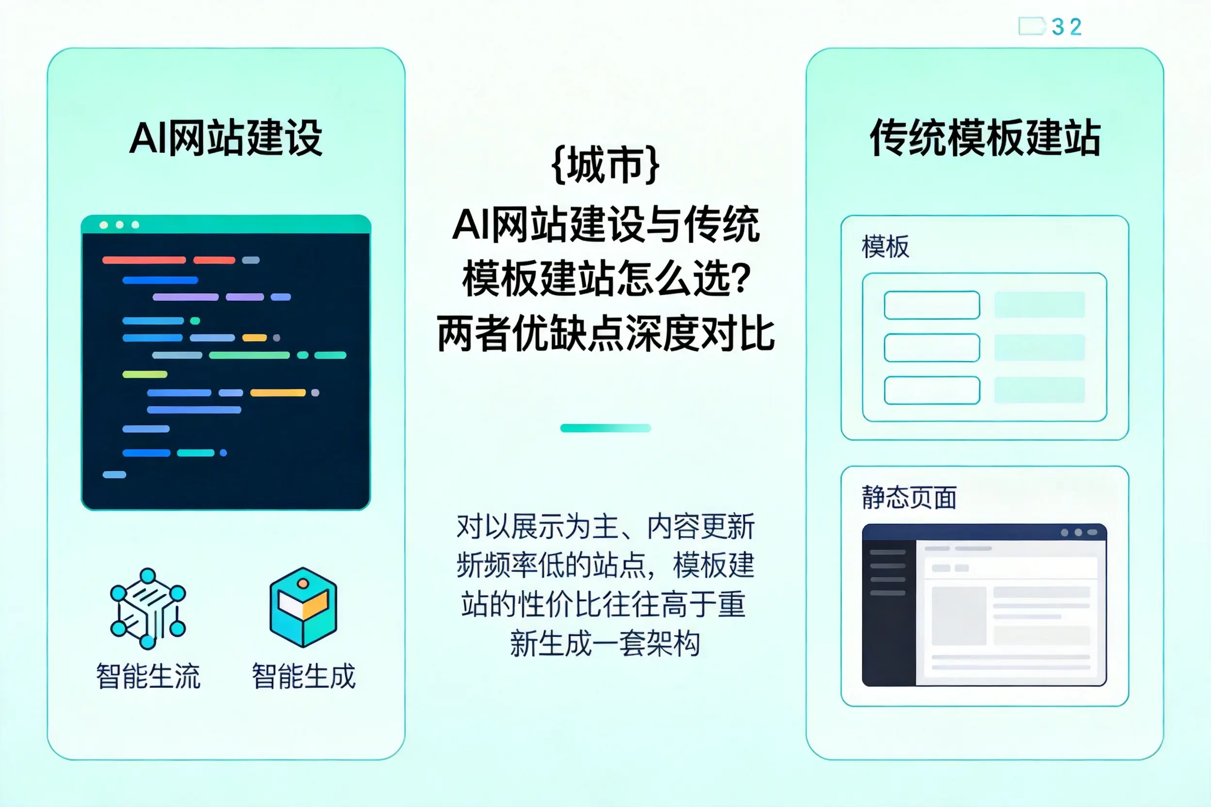 天津AI网站建设与传统模板建站怎么选？两者优缺点深度对比