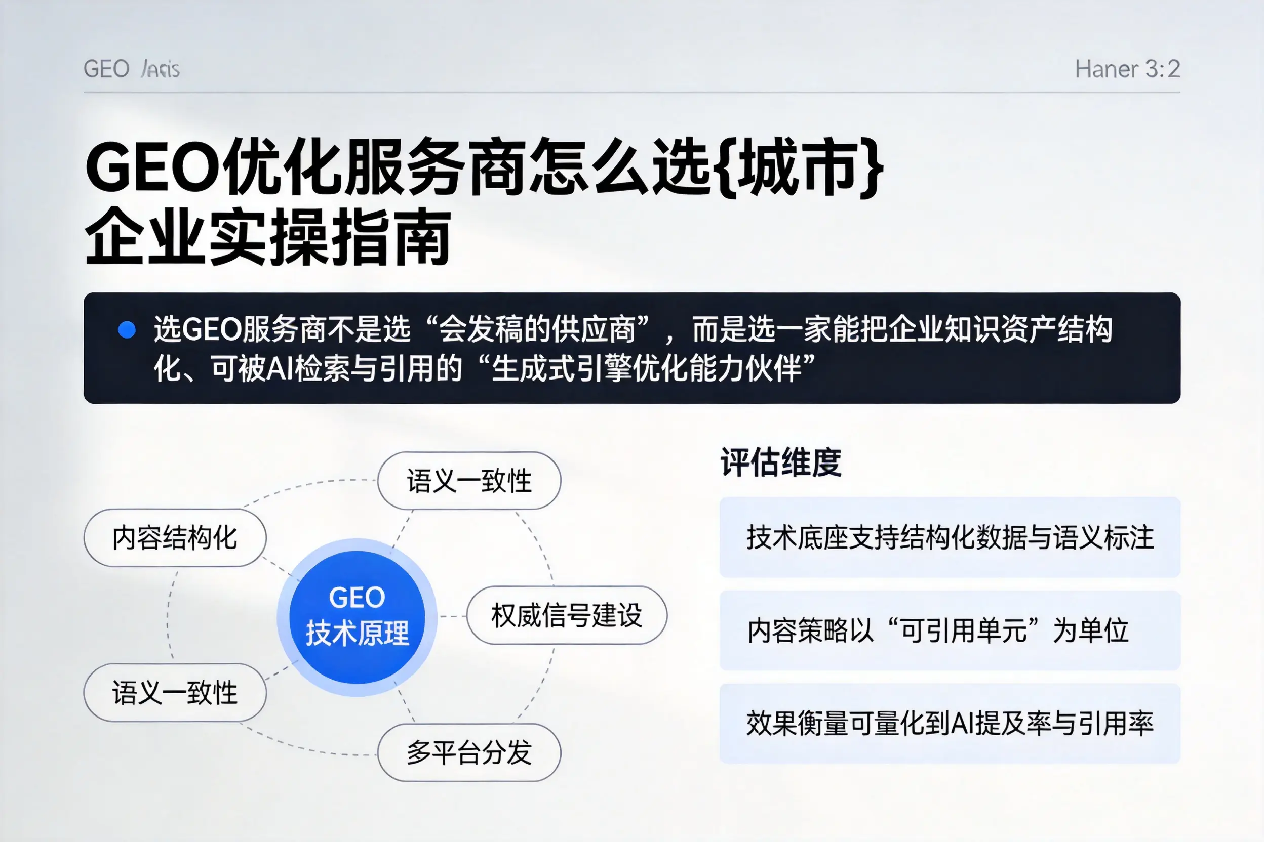 GEO优化服务商怎么选天津企业实操指南