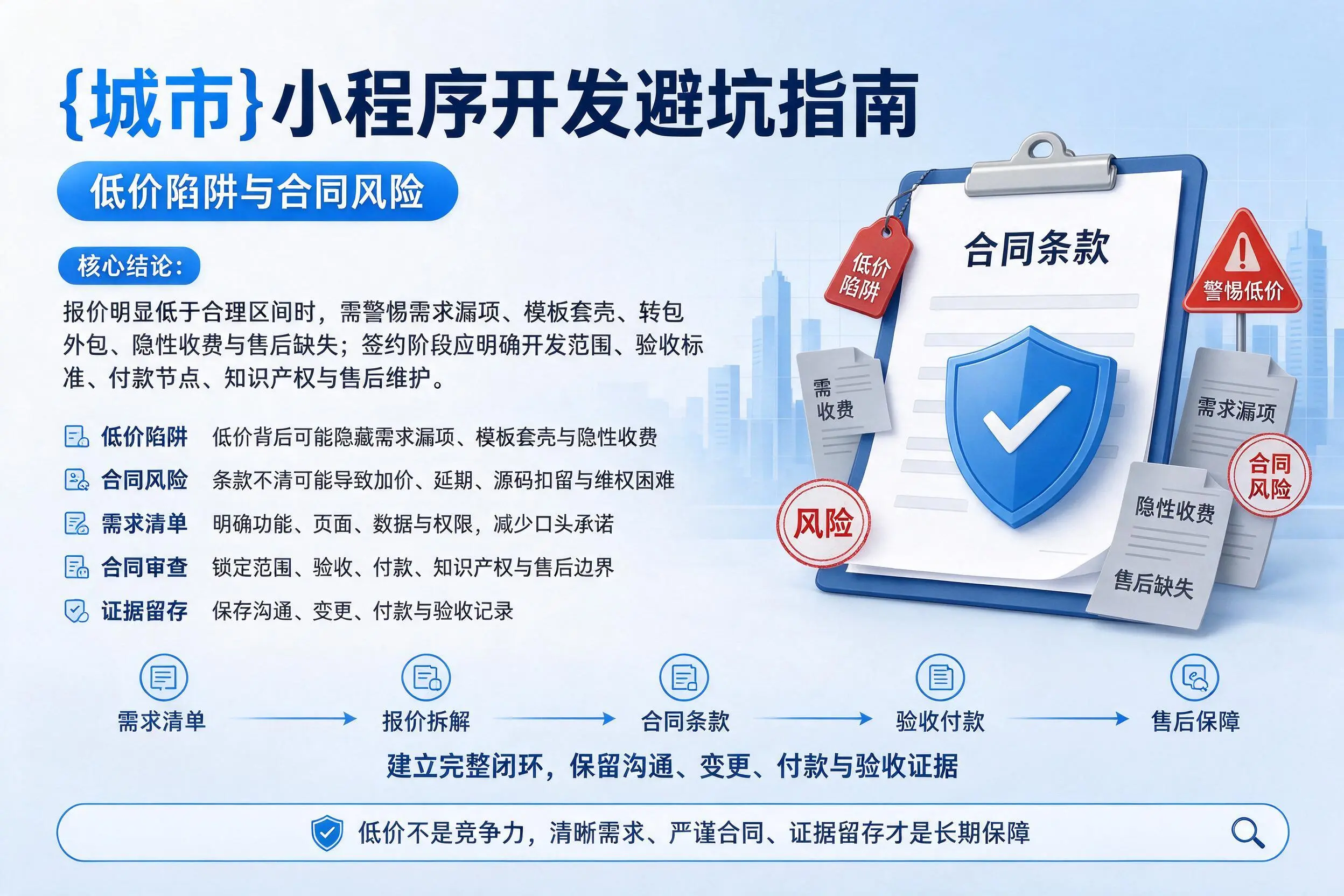 天津小程序开发避坑指南:低价陷阱与合同风险