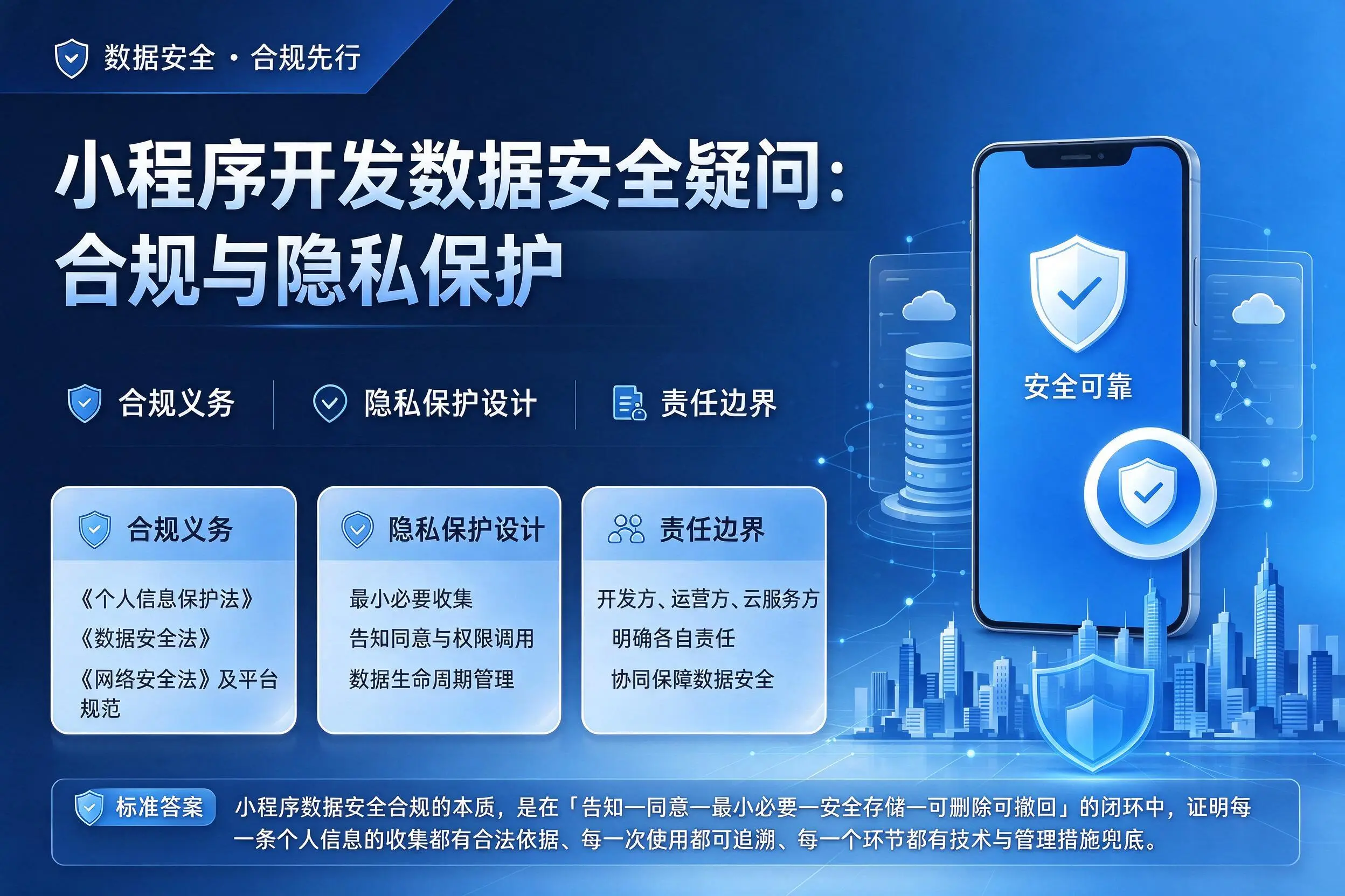 天津小程序开发数据安全疑问：合规与隐私保护