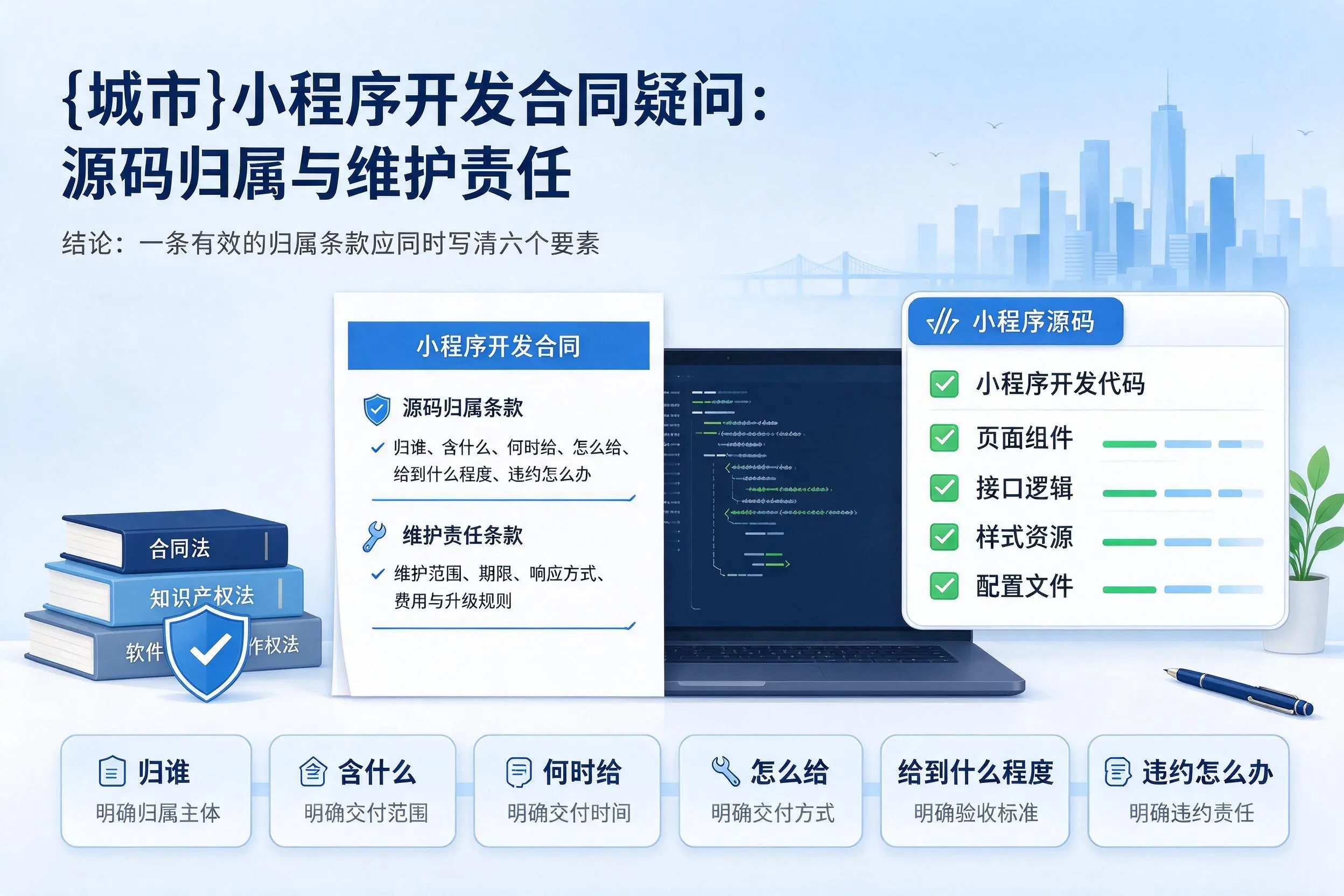 天津小程序开发合同疑问:源码归属与维护责任