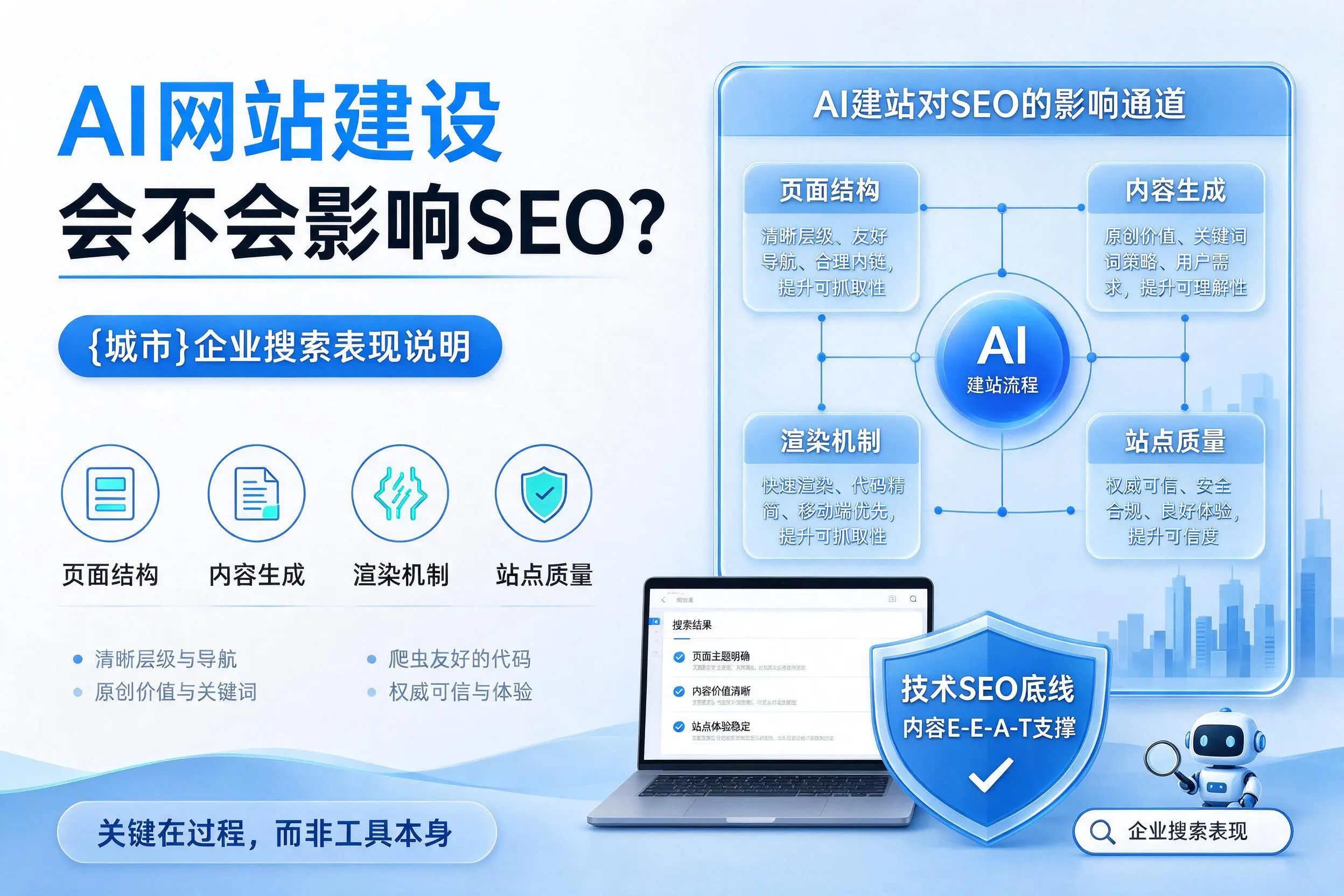 AI网站建设会不会影响SEO？天津企业搜索表现说明
