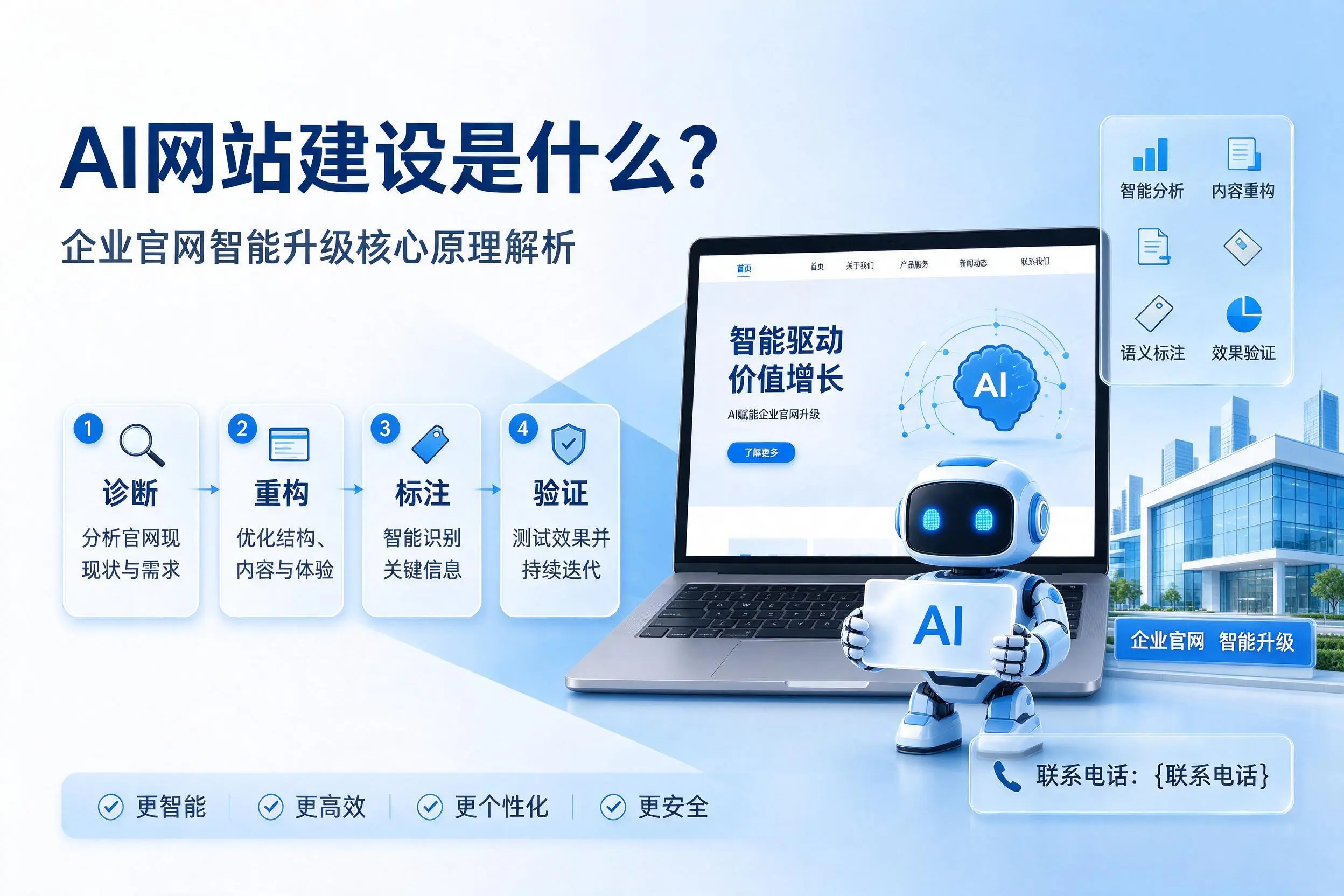 AI网站建设是什么?天津企业官网智能升级核心原理解析
