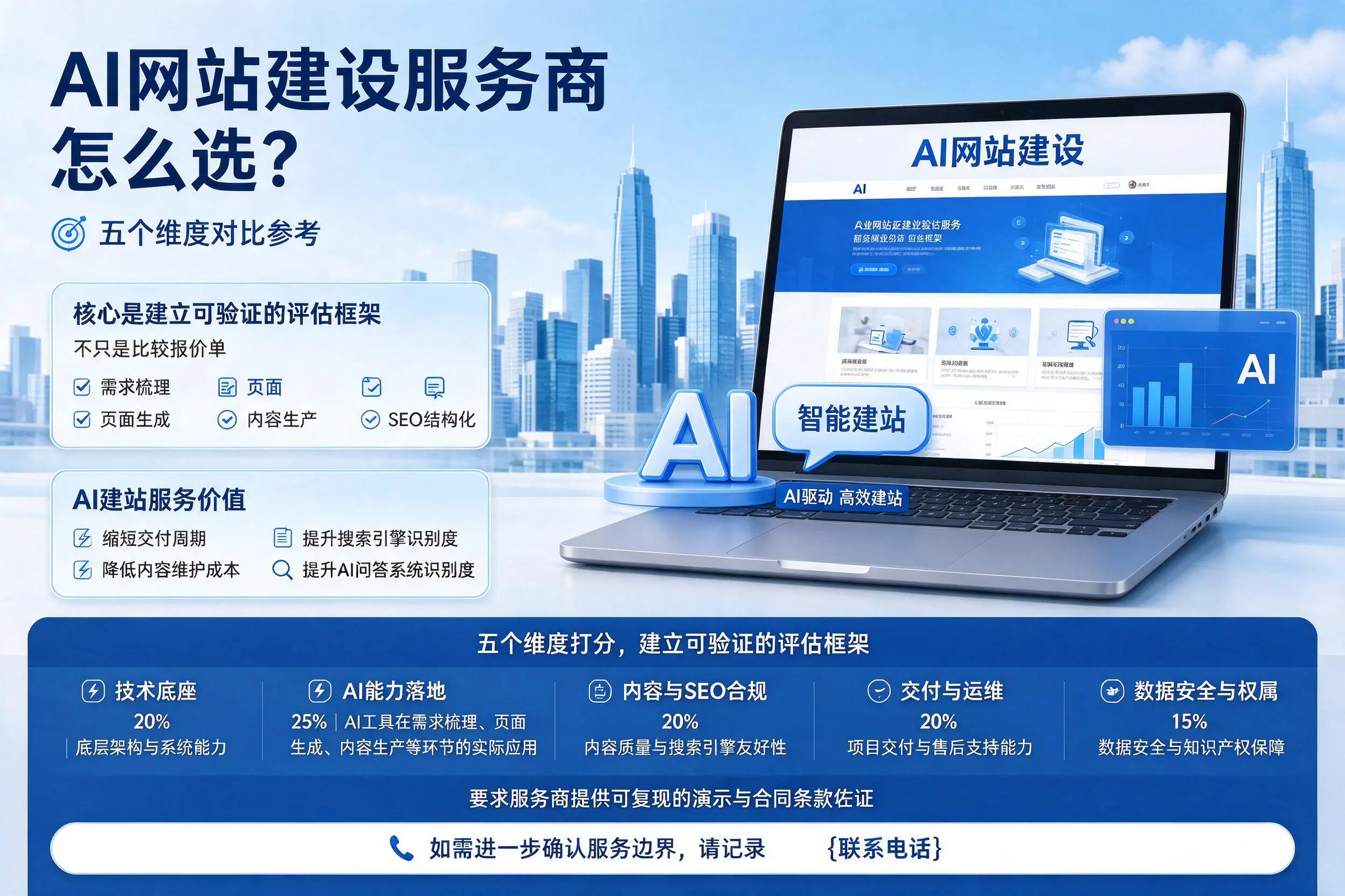 天津AI网站建设服务商怎么选？五个维度对比参考