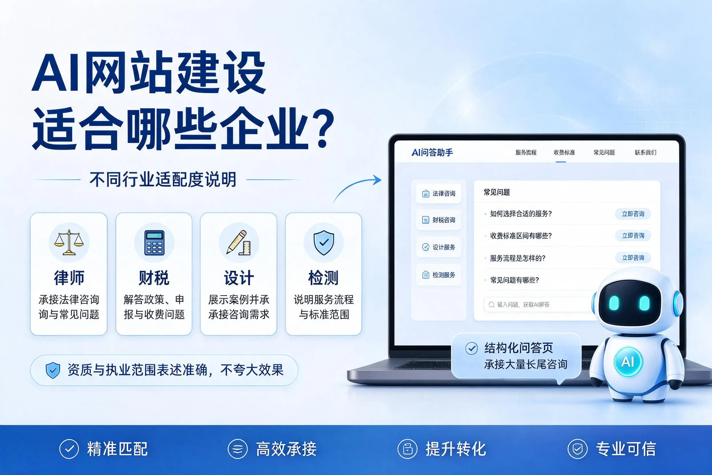 AI网站建设适合哪些企业？天津不同行业适配度说明